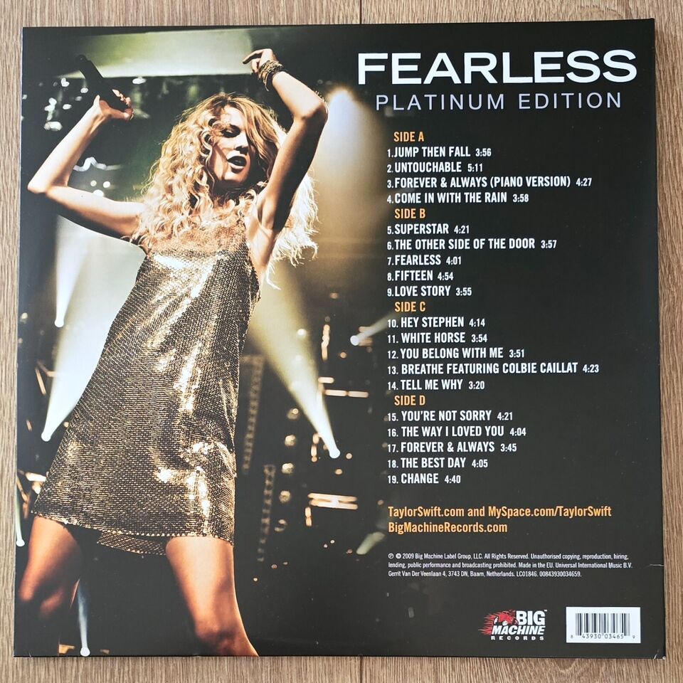 Taylor Swift - Fearless (Platinum Edition) (2xLP, Album, RSD, Num, RE, Gol)